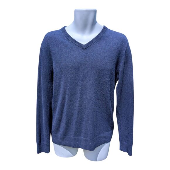 Daniel Hechter Men's 100% 2-Ply Cashmere Long Sleeve Sweater Size Medium Blue - Picture 1 of 8